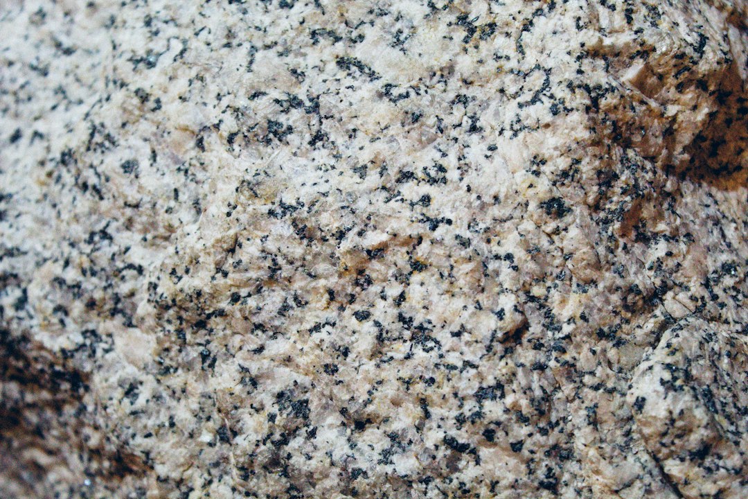 Brown and black granite counter top